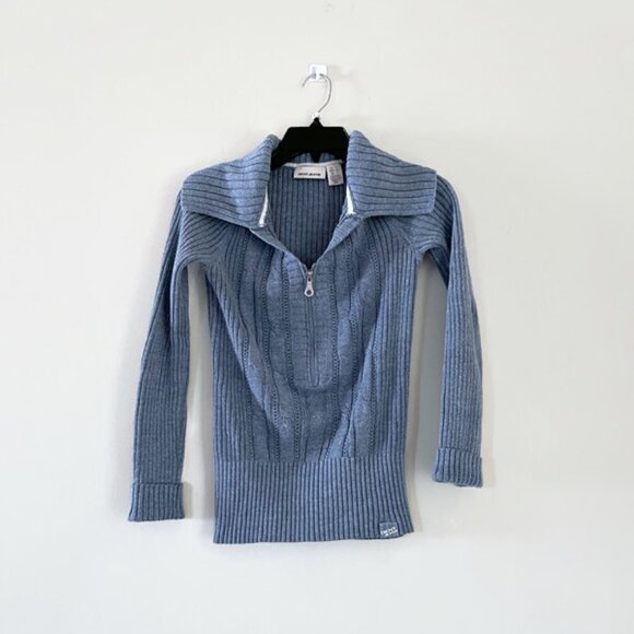 Half zip sweater from Dkny Jeans, V neck knit sweater - Picture 1 of 10